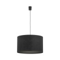 Lampa wisząca RONDO gwint E27 moc 15W styl klasyczny klosz abażur | czarny 3465 TK Lighting
