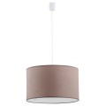 Lampa wisząca RONDO gwint E27 moc 15W styl klasyczny klosz abażur | biały 3467 TK Lighting