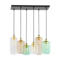 Lampa wisząca z wielokolorowymi kloszami do eleganckiego salonu MARCO GREEN 3328 TK Lighting