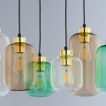 Lampa wisząca z wielokolorowymi kloszami do eleganckiego salonu MARCO GREEN 3328 TK Lighting