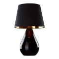 Lampka nocna LACRIMA gwint E27 moc 15W styl nowoczesny klosz tkanina | czarny 5454 TK lighting