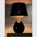 Lampka nocna LACRIMA gwint E27 moc 15W styl nowoczesny klosz tkanina | czarny 5454 TK lighting