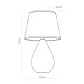 Lampka nocna LACRIMA gwint E27 moc 15W styl nowoczesny klosz tkanina | czarny 5454 TK lighting