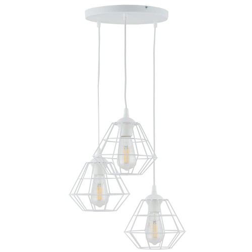 Potrójna lampa wisząca biała do salonu 6213 TK Lighting