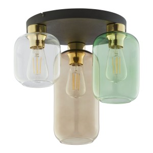 Lampa sufitowa MARCO gwint E27 moc 15W styl nowoczesny szklany klosz | czarny 3318 TK lighting