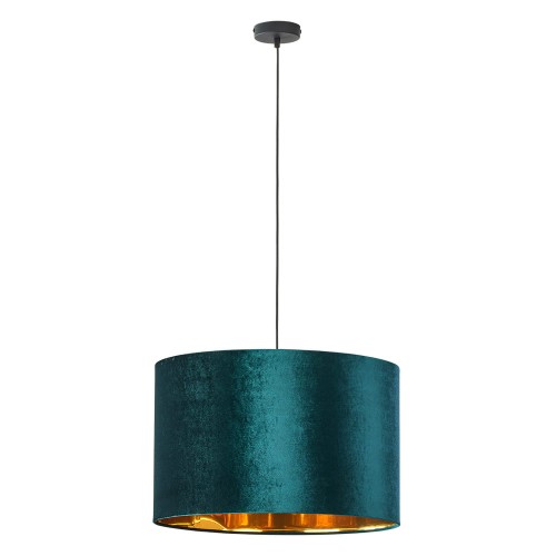 Lampa wisząca TERCINO gwint E27 moc 15W styl klasyczny klosz tkanina | czarny 6170 TK lighting