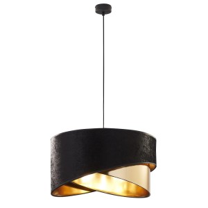 Lampa wisząca w nowoczesnym stylu klosz tkanina TERCINO BLACK 6432 TK Lighting