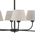 Lampa wisząca CHICAGO gwint E27 moc 15W styl klasyczny klosz tkanina | czarny 3999 TK lighting