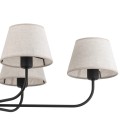 Lampa wisząca CHICAGO gwint E27 moc 15W styl klasyczny klosz tkanina | czarny 3999 TK lighting