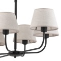 Lampa wisząca CHICAGO gwint E27 moc 15W styl klasyczny klosz tkanina | czarny 3999 TK lighting