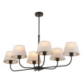 Lampa wisząca CHICAGO gwint E27 moc 15W styl klasyczny klosz tkanina | czarny 3999 TK lighting