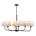 Lampa wisząca CHICAGO gwint E27 moc 15W styl klasyczny klosz tkanina | czarny 3999 TK lighting