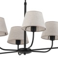 Lampa wisząca CHICAGO gwint E27 moc 15W styl klasyczny klosz tkanina | czarny 3999 TK lighting