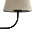 Kinkiet CHICAGO gwint E27 moc 15W styl klasyczny klosz tkanina | czarny 4186 TK lighting