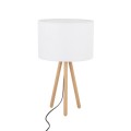 Lampka nocna TOKYO gwint E27 moc 15W styl skandynawski klosz tkanina | czarny 5290 TK lighting