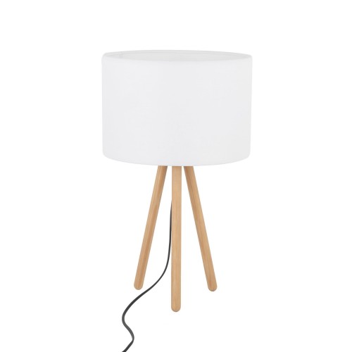Lampka nocna TOKYO gwint E27 moc 15W styl skandynawski klosz tkanina | czarny 5290 TK lighting