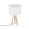 Lampka nocna TOKYO gwint E27 moc 15W styl skandynawski klosz tkanina | czarny 5290 TK lighting