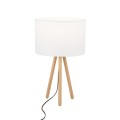 Lampka nocna TOKYO gwint E27 moc 15W styl skandynawski klosz tkanina | czarny 5290 TK lighting