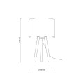 Lampka nocna TOKYO gwint E27 moc 15W styl skandynawski klosz tkanina | czarny 5290 TK lighting