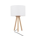 Lampka nocna TOKYO gwint E27 moc 15W styl skandynawski klosz tkanina | czarny 5290 TK lighting