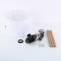 Lampka nocna TOKYO gwint E27 moc 15W styl skandynawski klosz tkanina | czarny 5290 TK lighting