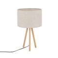 Lampka nocna TOKYO gwint E27 moc 15W styl scandic-eco klosz tkanina | czarny 5291 TK lighting