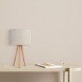Lampka nocna TOKYO gwint E27 moc 15W styl scandic-eco klosz tkanina | czarny 5291 TK lighting