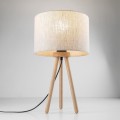 Lampka nocna TOKYO gwint E27 moc 15W styl scandic-eco klosz tkanina | czarny 5291 TK lighting
