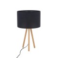 Lampka nocna TOKYO gwint E27 moc 15W styl scandic-eco klosz tkanina | czarny 5293 TK lighting