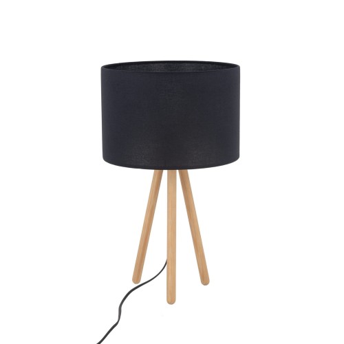 Lampka nocna TOKYO gwint E27 moc 15W styl scandic-eco klosz tkanina | czarny 5293 TK lighting