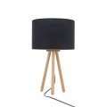 Lampka nocna TOKYO gwint E27 moc 15W styl scandic-eco klosz tkanina | czarny 5293 TK lighting