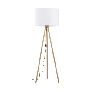 Lampa podłogowa TOKYO gwint E27 moc 15W styl scandic-eco klosz tkanina | czarny 5299 TK lighting