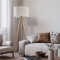 Lampa podłogowa TOKYO gwint E27 moc 15W styl scandic-eco klosz tkanina | czarny 5284 TK lighting