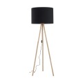 Lampa podłogowa TOKYO gwint E27 moc 15W styl scandic-eco klosz tkanina | czarny 5286 TK lighting