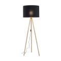 Lampa podłogowa TOKYO gwint E27 moc 15W styl scandic-eco klosz tkanina | czarny 5286 TK lighting