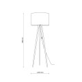 Lampa podłogowa TOKYO gwint E27 moc 15W styl scandic-eco klosz tkanina | czarny 5286 TK lighting