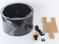 Lampa podłogowa TOKYO gwint E27 moc 15W styl scandic-eco klosz tkanina | czarny 5286 TK lighting