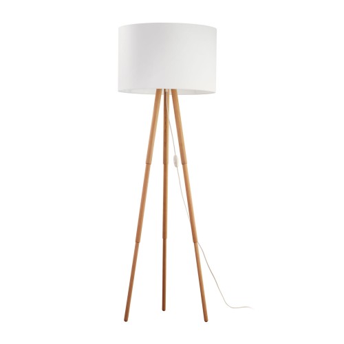 Lampa podłogowa TOKYO gwint E27 moc 15W styl scandic-eco klosz tkanina | czarny 5287 TK lighting