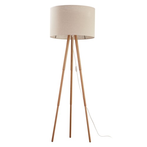Lampa podłogowa TOKYO gwint E27 moc 15W styl scandic-eco klosz tkanina | czarny 5288 TK lighting