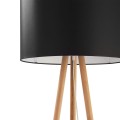 Lampa podłogowa TOKYO gwint E27 moc 15W styl scandic-eco klosz tkanina | czarny 5298 TK lighting
