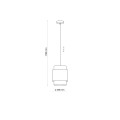Lampa wisząca z abażurem w stylu boho do przytulnych wnętrz 6528 TK Lighting
