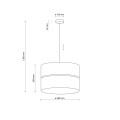 Lampa wisząca z białym i jutowym kloszem do jadalni LINOBIANCO 6573 TK Lighting