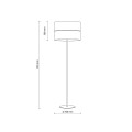 Lampa podłogowa z abażurem z tkaniny i juty, boho, na gwint E27 5241 TK Lighting