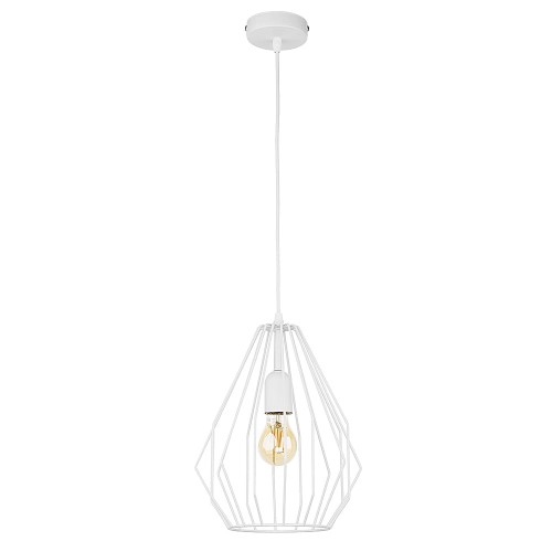 Lampa wisząca biała z drucianym kloszem nad stół BRYLANT 2223 TK Lighting