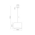 Rustykalna lampa sufitowa z kloszem z juty do jadalni i salonu 6580 TK Lighting