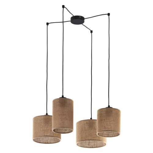 Dekoracyjna lampa wisząca z kloszami z juty scandic-eco 6585 TK Lighting
