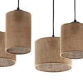 Dekoracyjna lampa wisząca z kloszami z juty scandic-eco 6585 TK Lighting