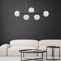Lampa wisząca CELESTE gwint E27 moc 15W styl nowoczesny szklany klosz | czarny 6219 TK lighting