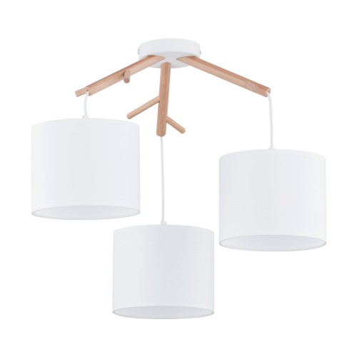Lampa wisząca ALBERO gwint E27 moc 15W styl skandynawski klosz abażur | biały 6553 TK Lighting