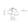Lampa wisząca ALBERO gwint E27 moc 15W styl skandynawski klosz abażur | biały 6553 TK Lighting